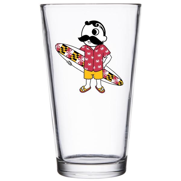 Natty Boh Surfer Dude / Pint Glass - Master (1369077481588)